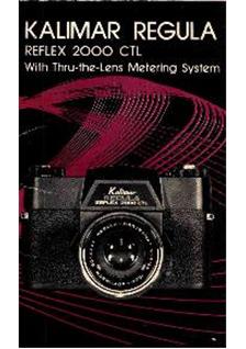 Kalimar Reflex 2000 CTL manual. Camera Instructions.